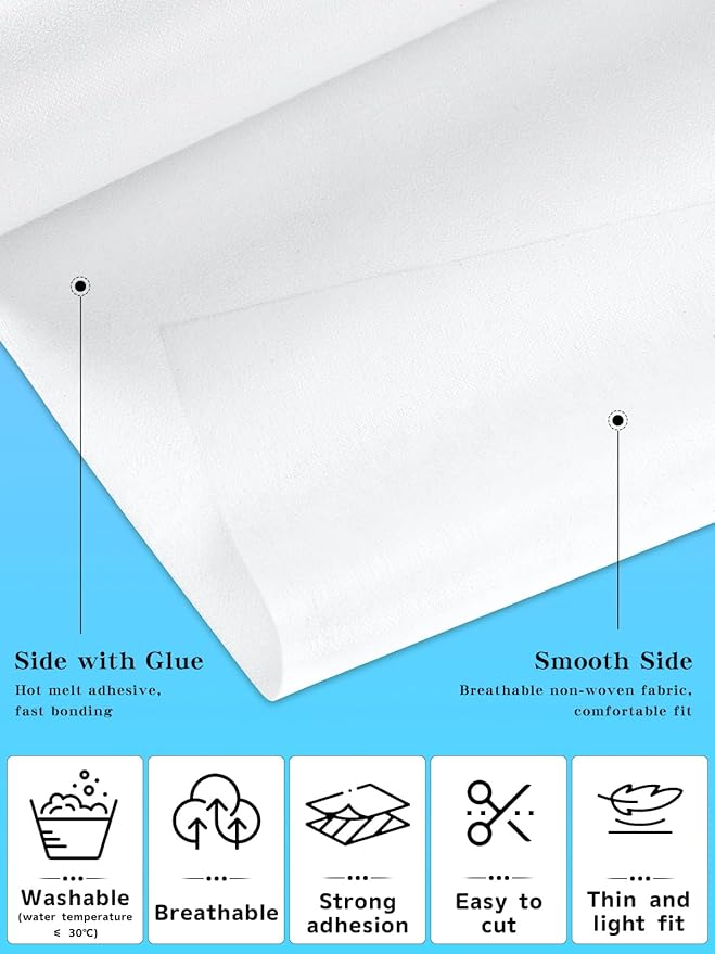 White Lightweight Fusible Interfacing - Image 3