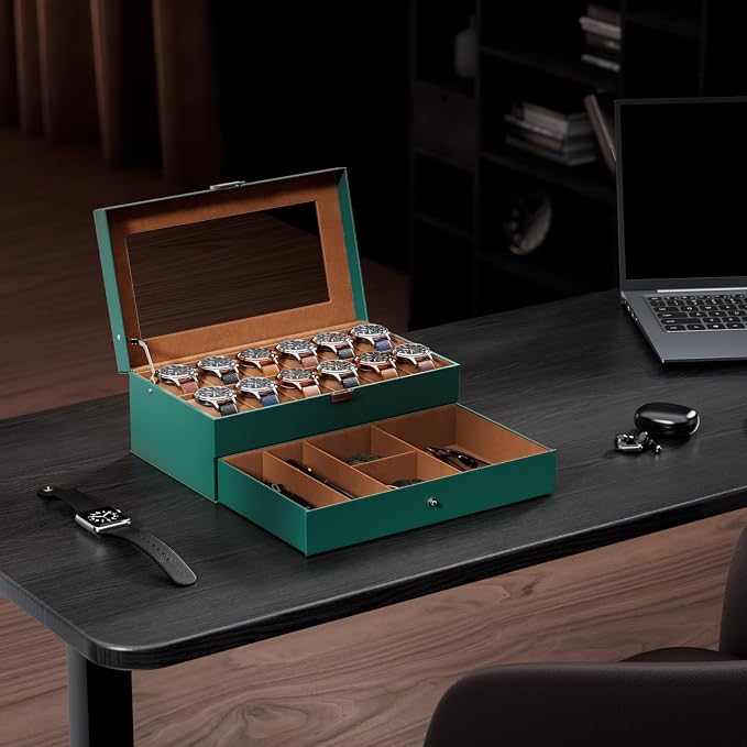 ProCase Watch Box, 12 Slot Mens Watch Case - Image 7