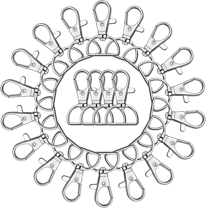 Key Chain Clip Hook, Anezus D Ring Clip Keychain Lanyard Swivel Snap Hooks Clip by anezus