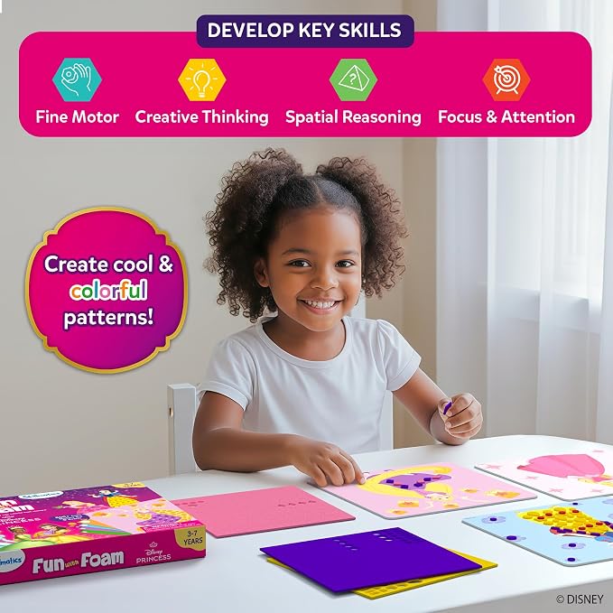 Skillmatics Fun with Foam 3D Sticker Art – Disney Princess, Mess-Free Fun | - Image 6