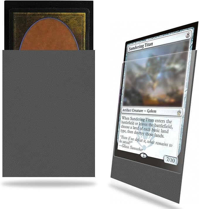 Grey Card Sleeves 200 Pack Compatible by Fabmaker