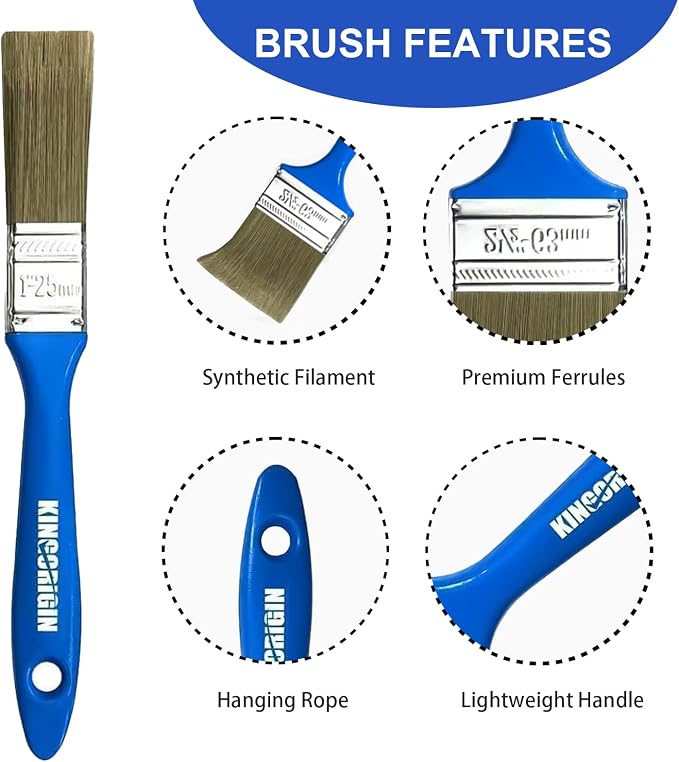 King Origin Versatile Paint Brush Set 40 PCS 1 Inch Paint Brushes | Small Paint - Image 3