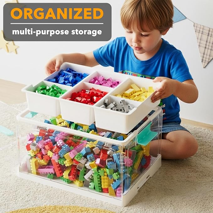 SpaceAid Craft Organizers and Storage - 24 QT Plastic Box Art Supply Storage - Image 2