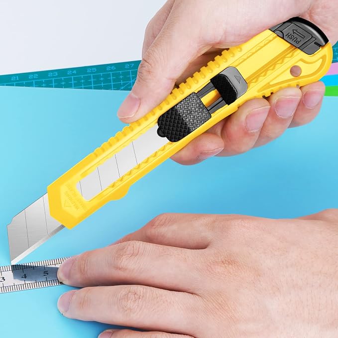 DIYSELF 14 Pack Box Cutter Retractable, 18mm Box Knife, Utility Knife - Image 3