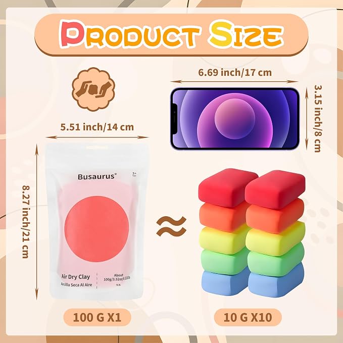 100g Pink Air Dry Foam Clay, DIY Magic Model Clay - Image 2