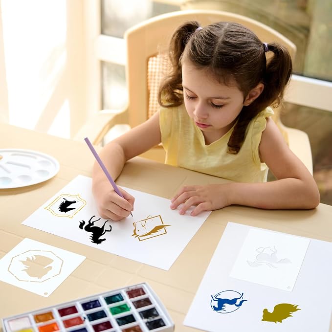 Marspark 66 Pcs Small Stencils for Crafts Reusable 3 Inch Stencils for Painting - Image 5