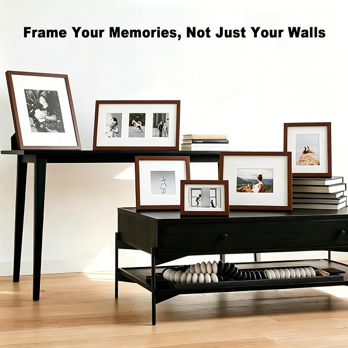 RPJC 5x7 Picture Frames Made of Solid Wood High Definition Glass - Image 3
