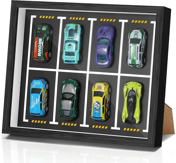 JupDec Magnetic 1:64 Diecast Display Frame, Dustproof Wall Mount or Tabletop by JupDec