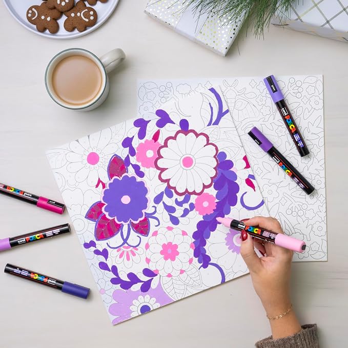 POSCA Canvas Paint by Number Kit, Lilac Dream - Image 4