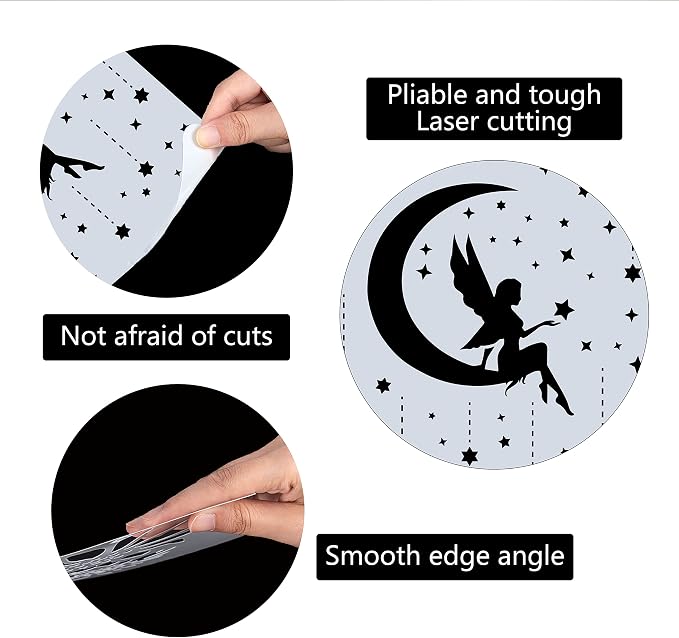 GORGECRAFT Moon Goddess Logo Stencil Reusable Star Wall Painting Template Large - Image 3