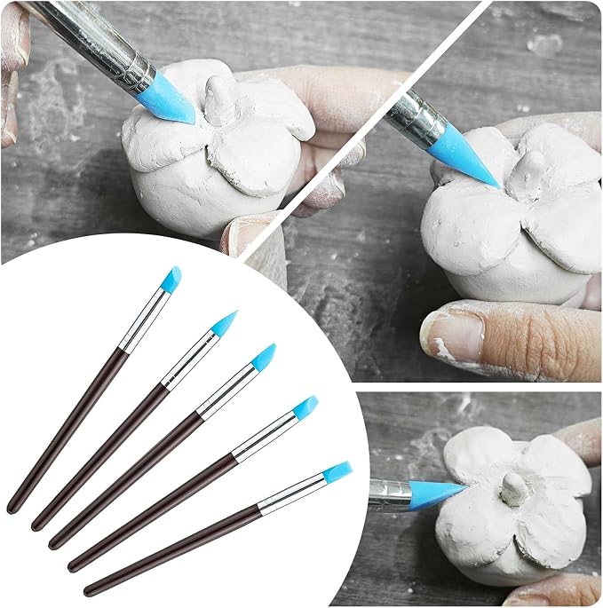 EIGTWEN 100ml Air Dry Clay Glaze and 29pcs Clay Tools Kit, Matte Varnish | - Image 5