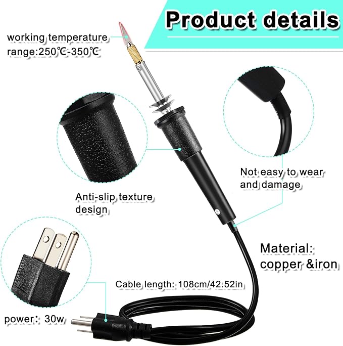 Honoson 19 Pieces Electric Hot Knife Cutter Tool, 14 Blades, 3 Chuck Sleeves - Image 3