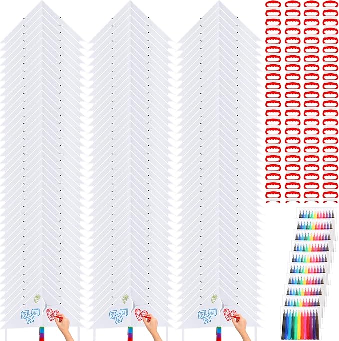 Libima 50 Pcs DIY Blank Kites for Kids Bulk Large Kite Making Kit Easy to Fly by Libima