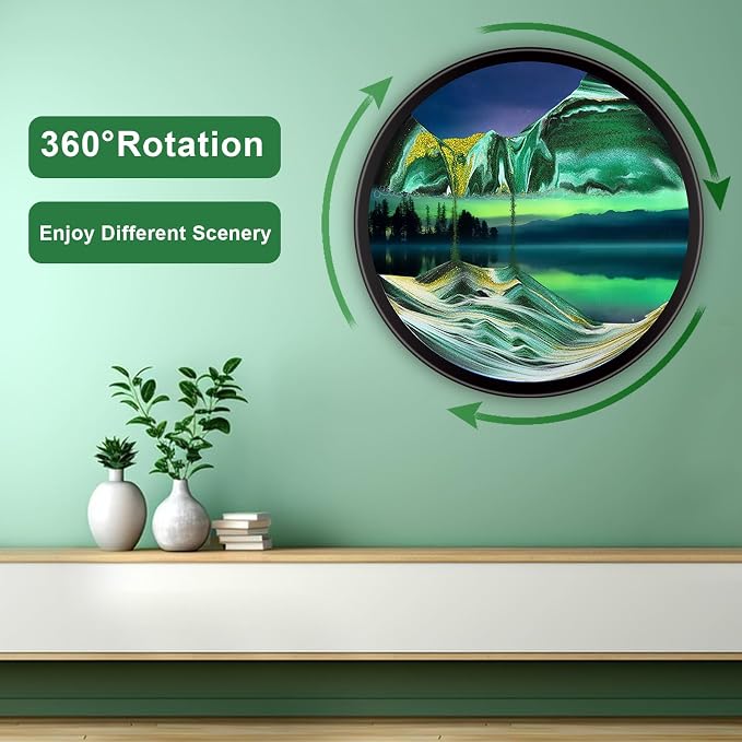 Mtadmai 24" Moving Sand Art, 3D Sand Art Pictures Deep Sea Sandscape Living - Image 8