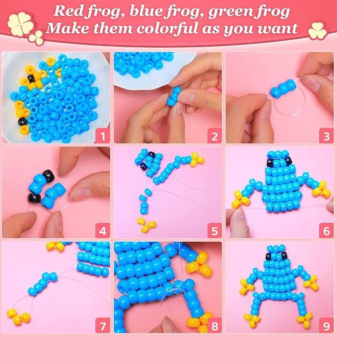 3000+ pcs Pony Beads, Beads for Hair Braids, Beads for Crafts, Plastic Beads - Image 5