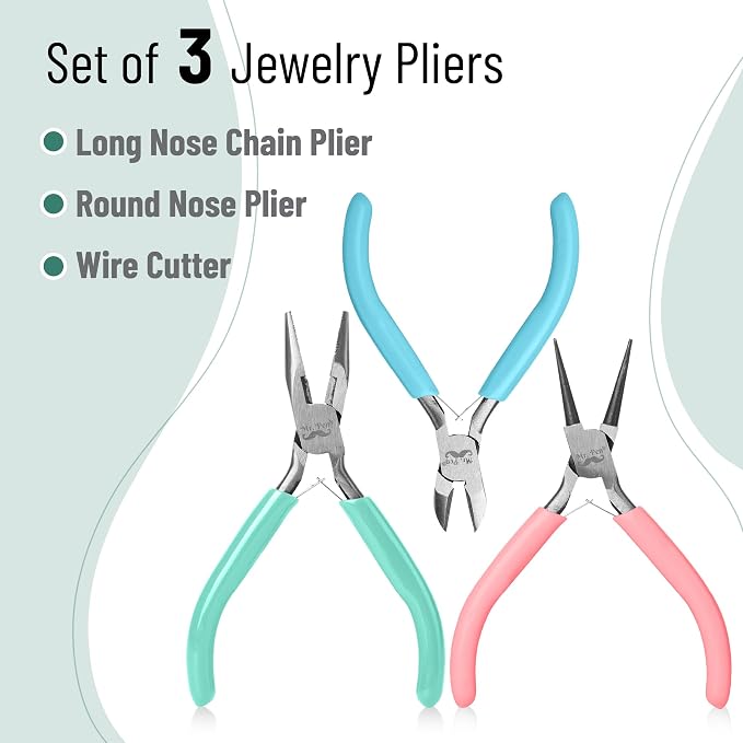 Mr. Pen- Pliers for Jewelry Making, 3 Pack, Chain Nose | Round Nose Pliers Set - Image 2