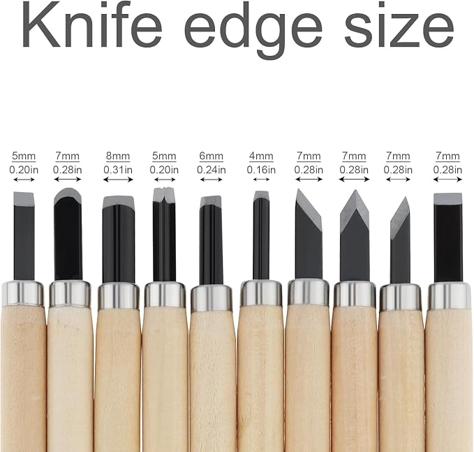 10pcs Professional Wood Carving Chisel Set - Image 5