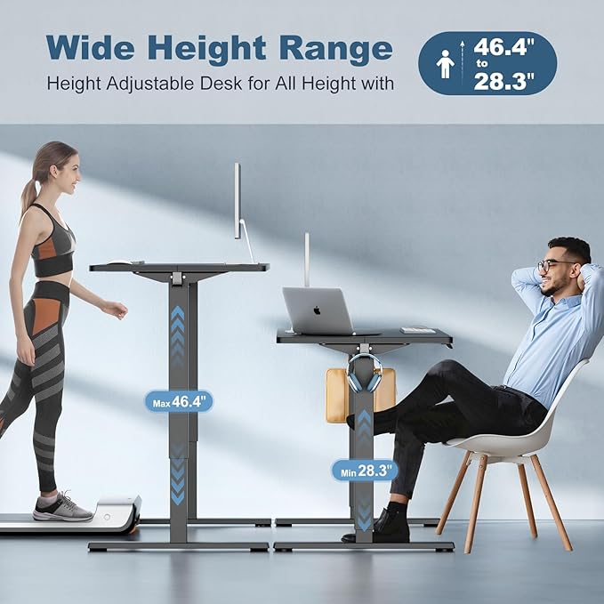 DUMOS 63 Inch Electric Standing Desk Height Adjustable, Sit to Stand Computer - Image 4