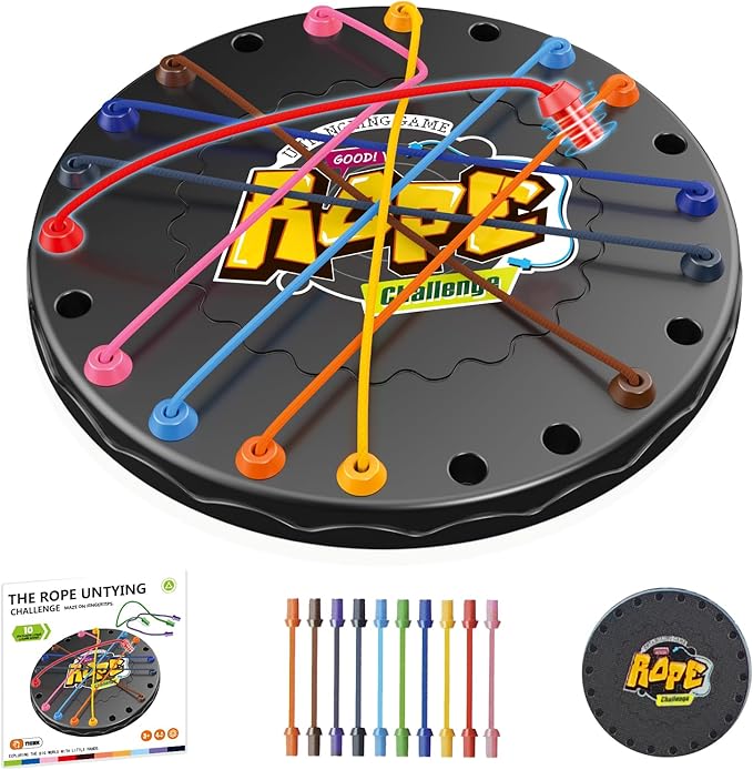 lartoys Rope Untangling Puzzle Game, Mini Travel Size Educational Strategy by Lartoys