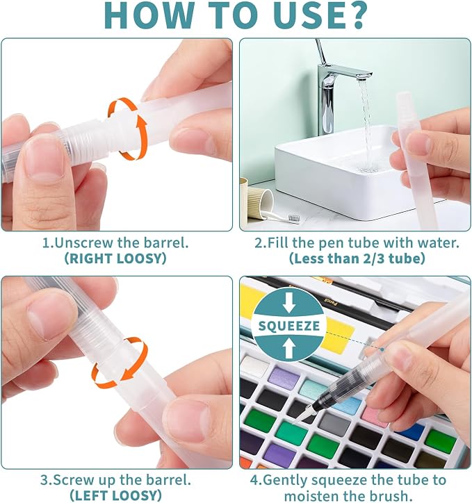 Watercolor Workbook, Water Coloring Book, 12 Different Patterns of Original DIY - Image 5