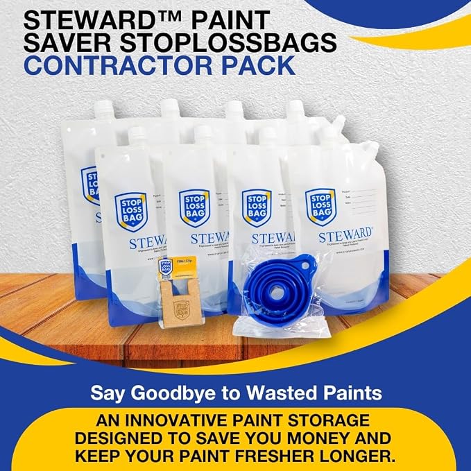 8 Reusable Paint Storage Bags 1L Leftover Paint Containers, Funnel and Clip | - Image 6