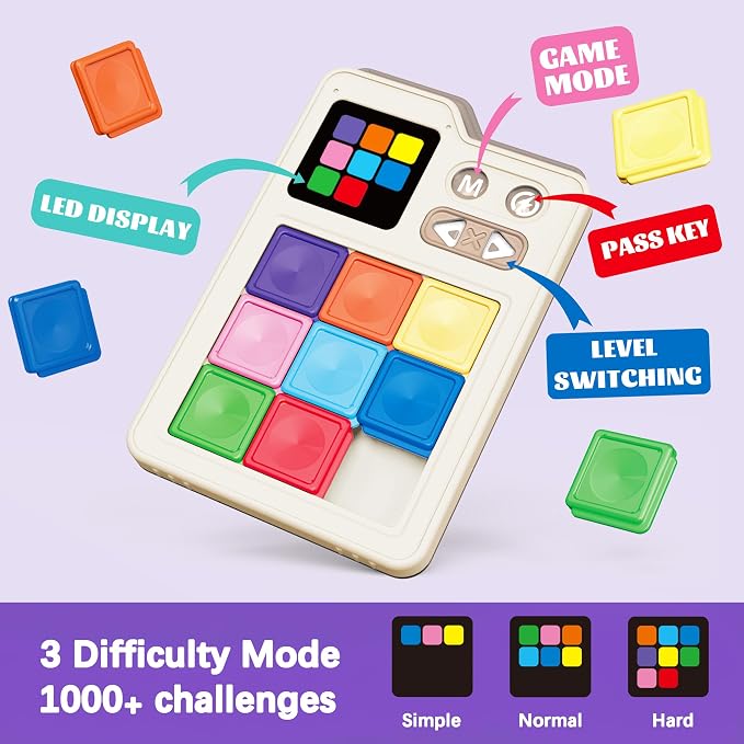 MinoLogic Super Slide Puzzle Game, 1000+ Challenges & 3 Modes Electronic - Image 2