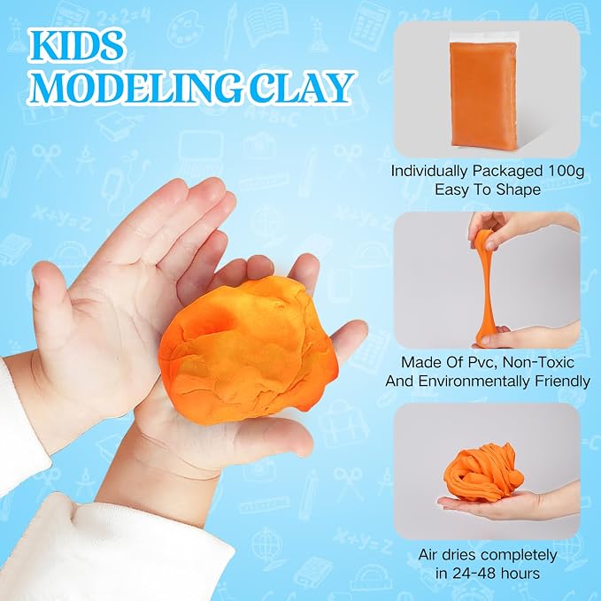 100g Foam Clay, Modeling Clay, Natural Color Air Dry Ultra Light Clay, - Image 3