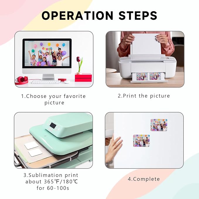 40Pcs Sublimation Picture Magnet Blanks Personalized Square Magnets - Image 3
