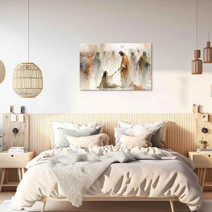 CYPQPCUH Jesus Heals Woman Wall Art Canvas Poster, 16x24in | Wrapped Canvas - Image 3