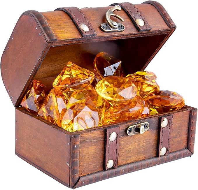 Niceup 26PCS Orange Fake Diamonds Big Gem Toys, 1.5in Pool Diving Gems Acrylic - Image 4