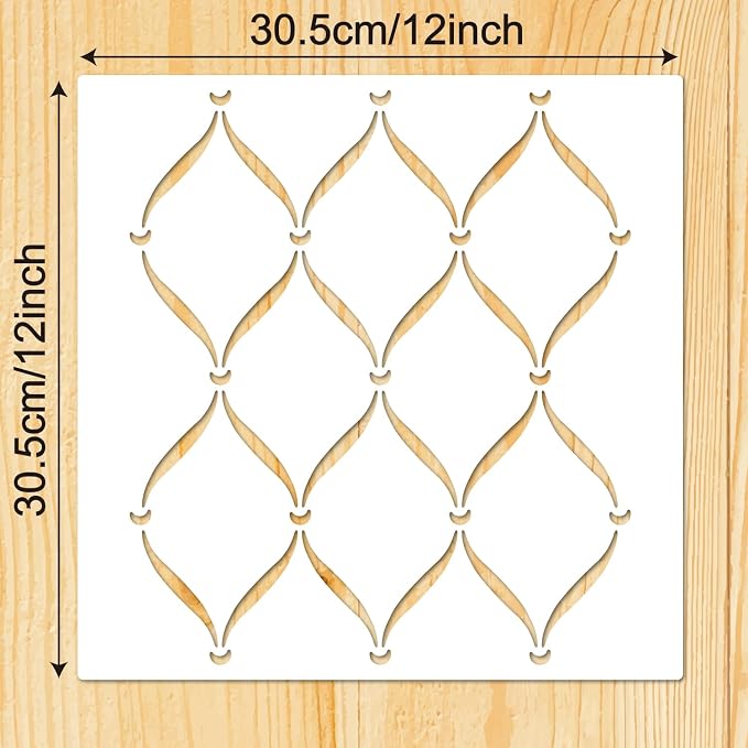 12 Inch Large Geometric Stencils Mandala Stencil Laser Cut Painting Template - Image 2