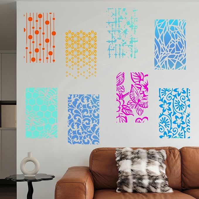 Yazhiji 8PCS Geometric Stencils - Image 3