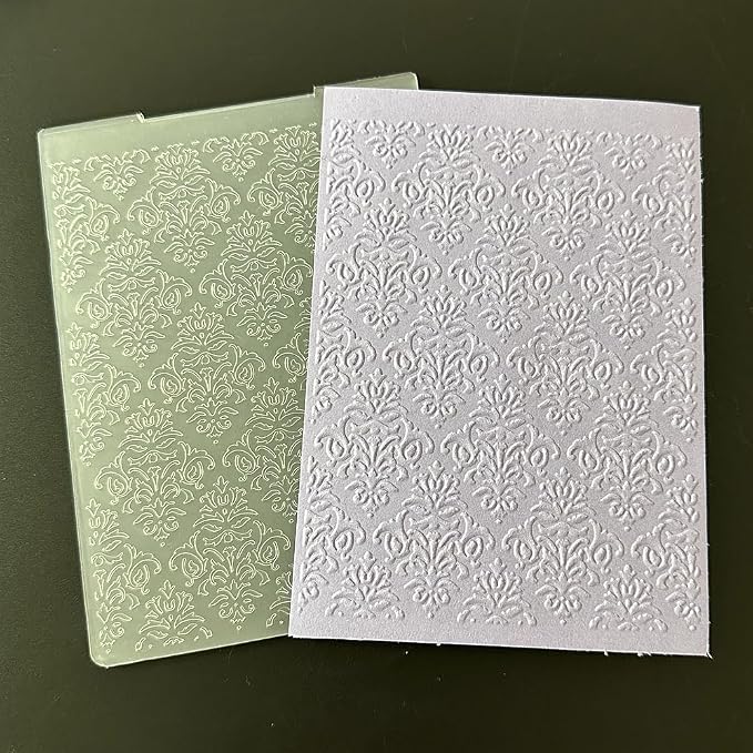 6 Pcs Plastic Embossing Folder Template Love Stars and Flowers Texture A6 Size - Image 4