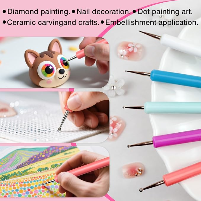 5-Piece Pattern Tracing & Embossing Stylus Set – Dual-Ended Ball Tip Tools - Image 5
