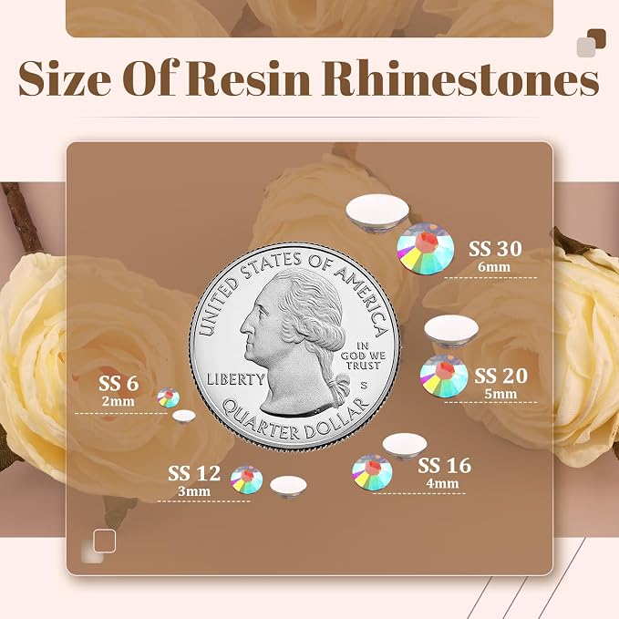 8000PCS 3mm Resin Rhinestones Bulk - Image 3