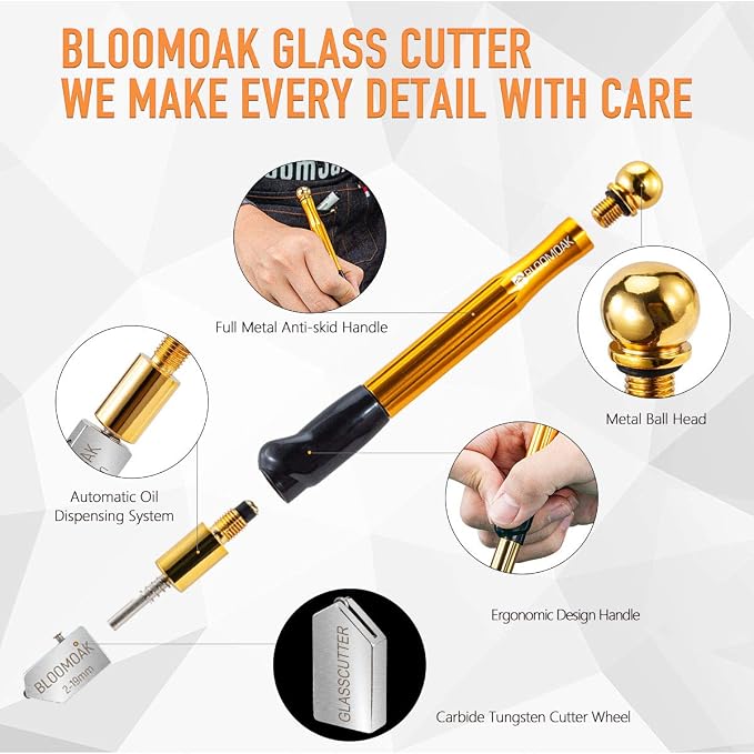 Professional Carbide Tungsten Alloy Handle Glass Cutter Tool - Image 7