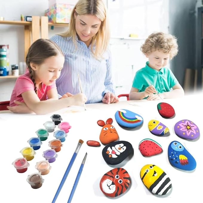 Lifetop 50PCS Painting Rocks, DIY Rocks Flat & Smooth Kindness Rocks - Image 5