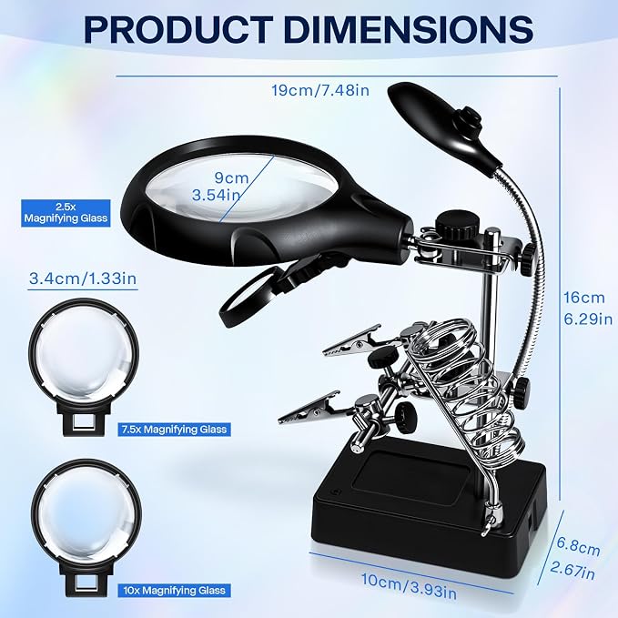 Helping Hands Magnifier Soldering Station - Image 6