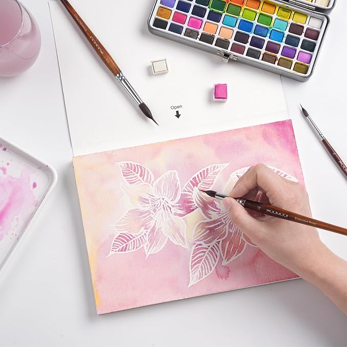 Fuumuui Watercolor Paper Block 7x10 Inch, Smooth Surface 100% Cotton Watercolor - Image 7