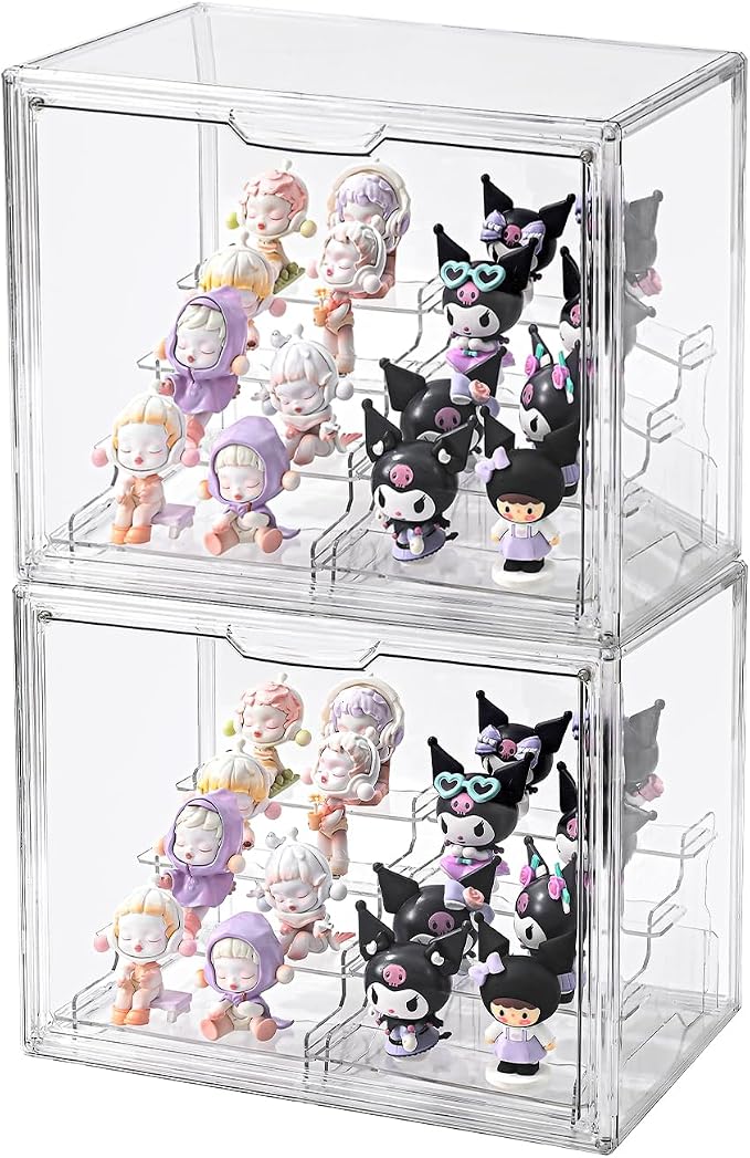 4Tier Display Case for Collectibles, Storage Container by UniHIMO