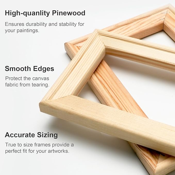 PHOENIX Small Stretched Canvas for Painting 6x6 Inch/7 Value Pack, 8 Oz Triple - Image 8