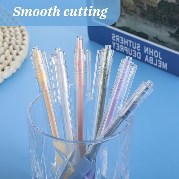 YUXIANLB Craft Exacto Knife Craft Cutting Tool 6PCS, Retractable Paper Pen - Image 4