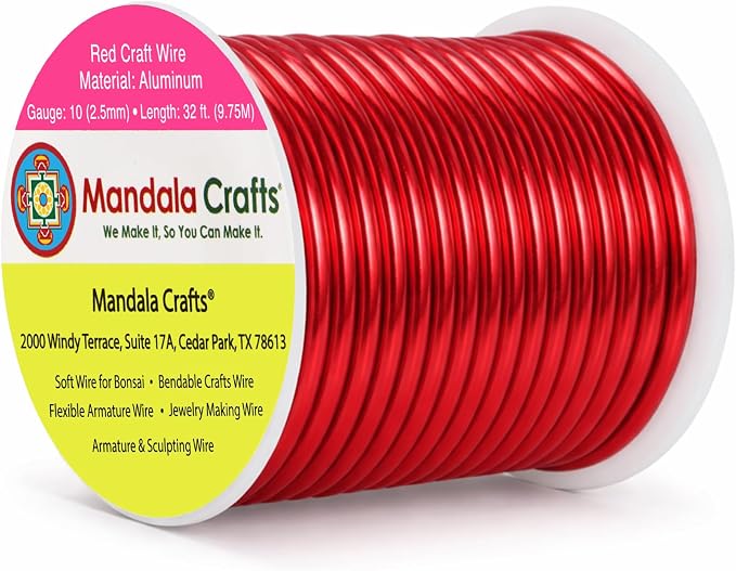 Mandala Crafts 10 Gauge Anodized Aluminum Craft Wire by MandalaCrafts