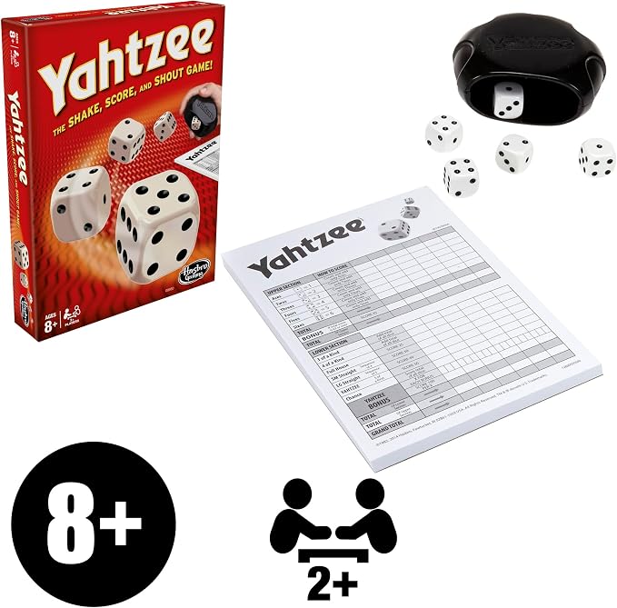 Hasbro Gaming Yahtzee Game, Fast-Playing Dice Games - Image 3