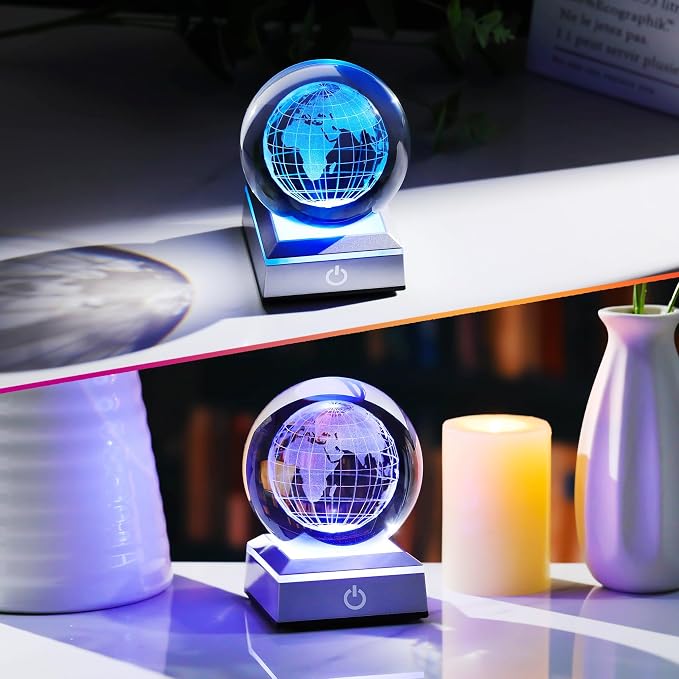 Ornalrist 3.15'' 3D Earth Crystal Ball - Image 2