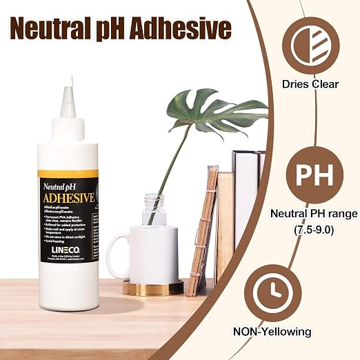 Lineco Neutral pH Adhesive, Acid Free All-Purpose Glue, 8 OZ, 2 Pack | Dries - Image 3
