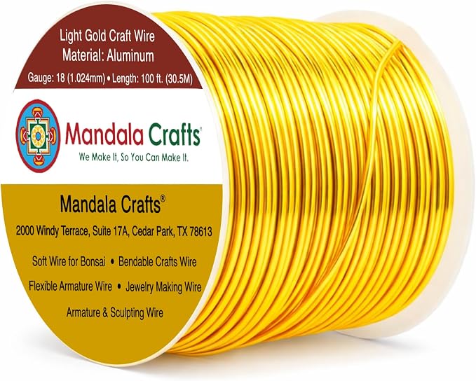 Mandala Crafts 18 Gauge Anodized Aluminum Craft Wire by MandalaCrafts