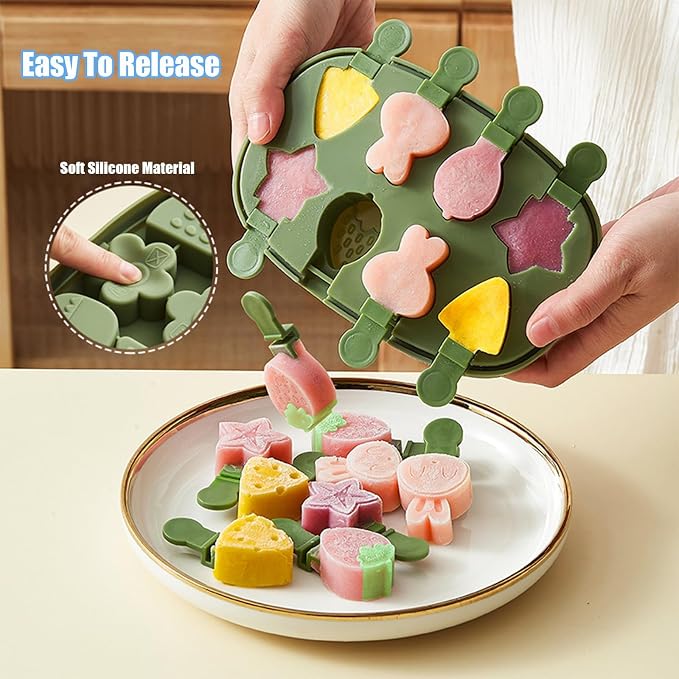 2 Pack Silicone Popsicle Mold, Fun Shaped Dinosaur Popsicle Silicone Molds - Image 5
