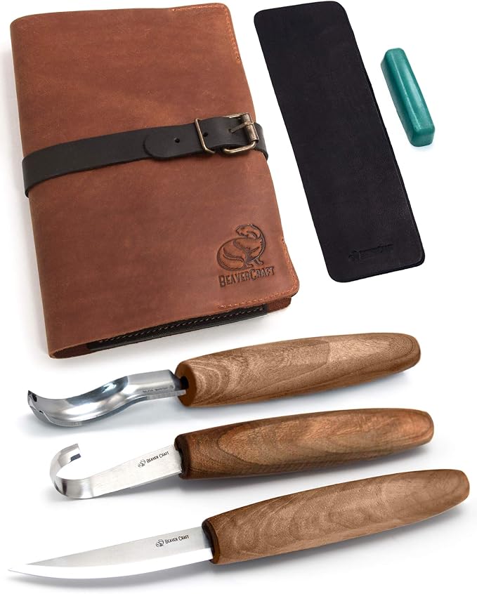 BeaverCraft Wood Spoon Carving Tools Kit S14x Deluxe by BeaverCraft