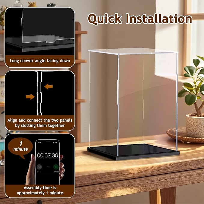Acrylic Display Case for Collectibles Assemble Clear Acrylic Boxes for Display - Image 3